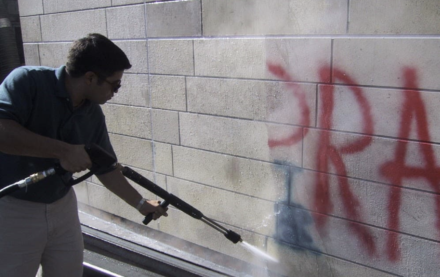 Graffiti detected on retaining wall